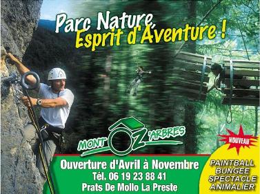 parc nature et aventures Mont O Z'Arbres